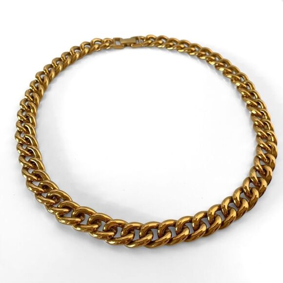 Vintage Napier Chunky Gold Chain Necklace - Picture 2 of 5
